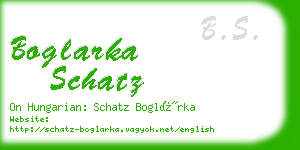 boglarka schatz business card